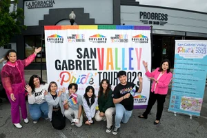 Supervisor Solis group photo at the San Gabriel Valley Pride tour