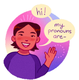 A cartoon of a boy waving