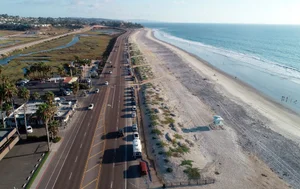 aerial photo of the beach dunes.
