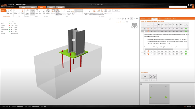Design *Steel-to-Concrete Anchoring in 3D*