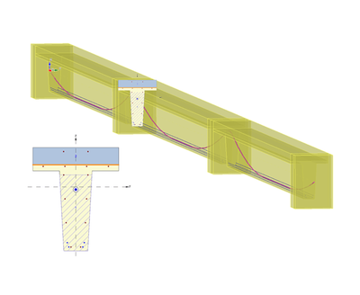 Composite beams (concrete-concrete)