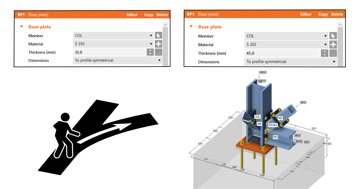 Cómo gestionar los cambios al utilizar IDEA StatiCa Connection