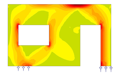 Tlakové napětí v betonu