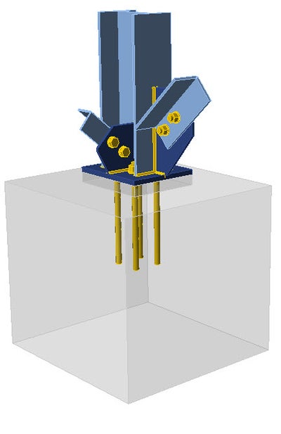 Base plate with bracing members