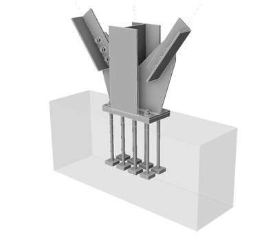 Two bracing diagonal