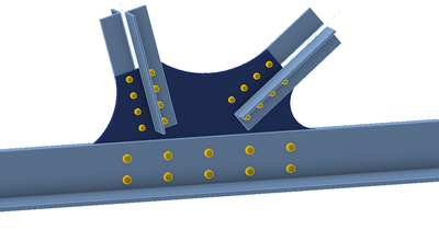 Bracing with double angle cross sections