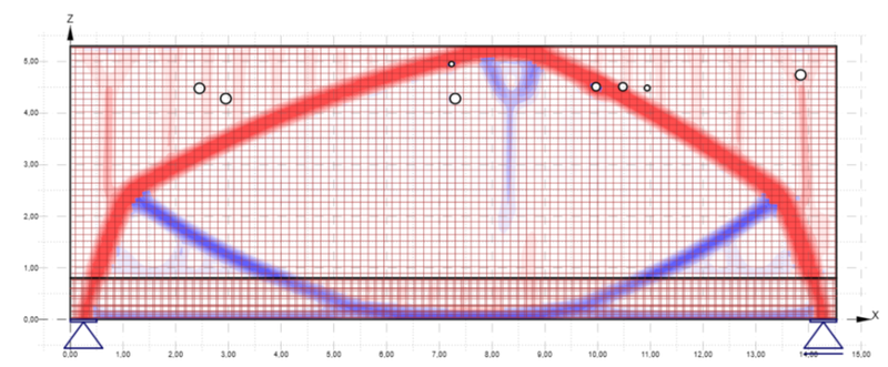 Deep beam in a sewage sludge incineration plant