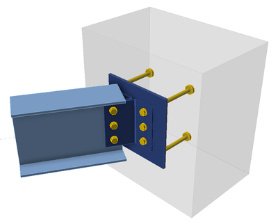 Embedded plate with headed studs