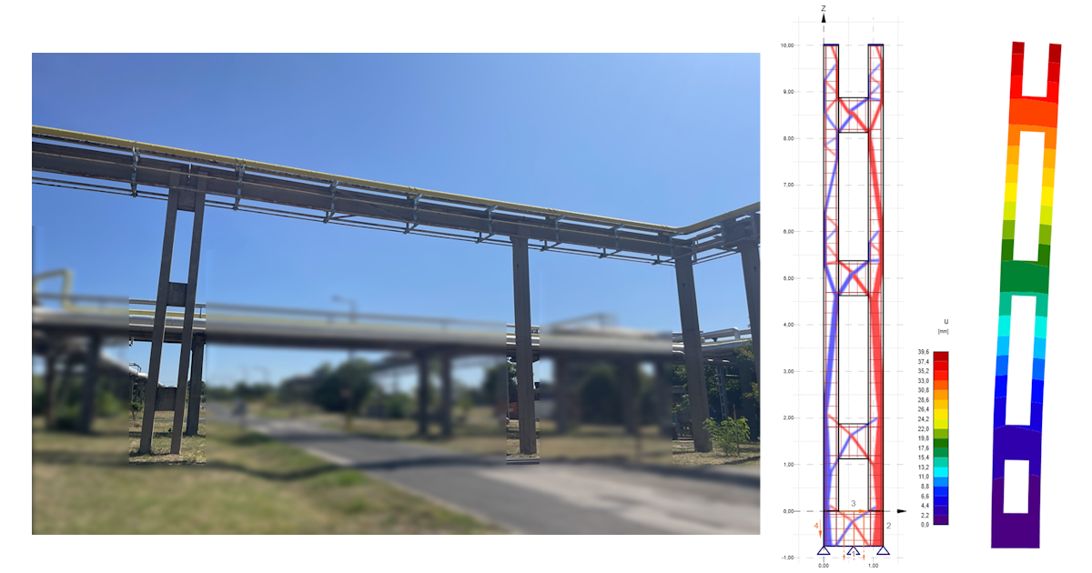 Precast pipe bridge segment verification at Hungarian chemical plant