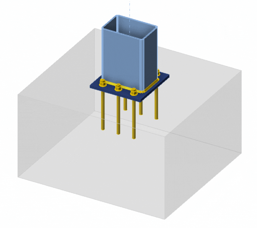 Standard column-to-foundation connection