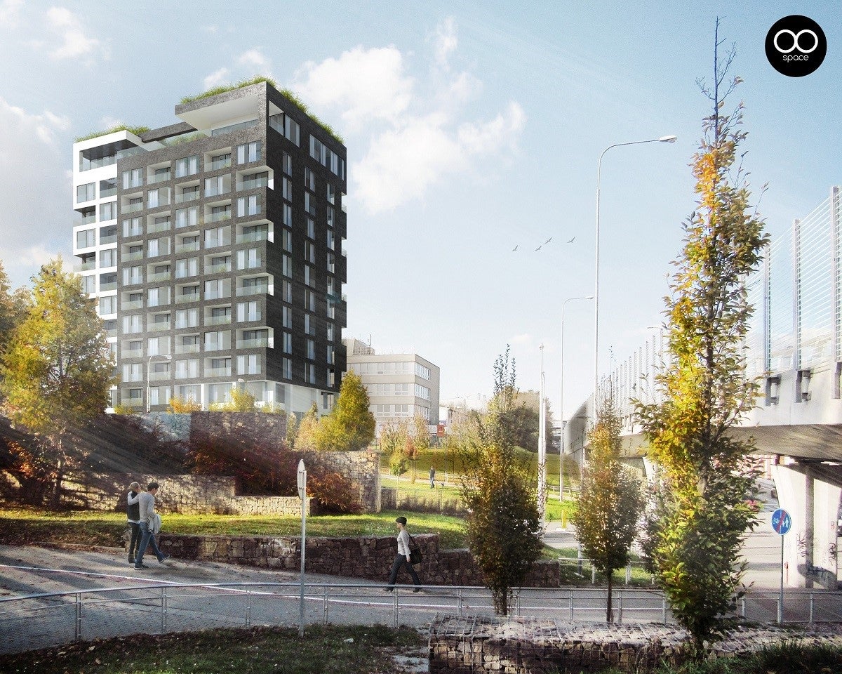 Kralovopolska - Reinforced concrete structure of a multifunctional building in Brno