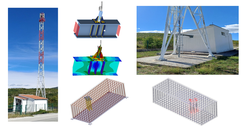 Retrofitting an antenna tower foundation under limited site constraints