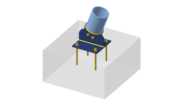 Column anchoring using connecting plate