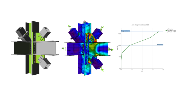 IDEA StatiCa Connection step-by-step tutorial for the structural design of a steel joint and calculation of its resistance. Structural design of welded and bolted steel connections.