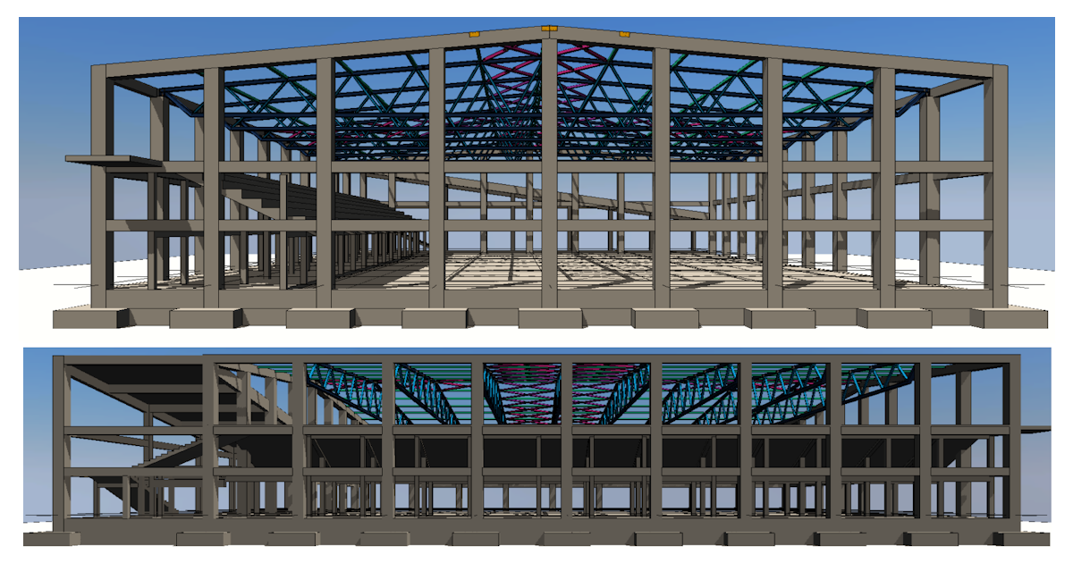Solving complex concrete and steel joints in a Croatian sports hall