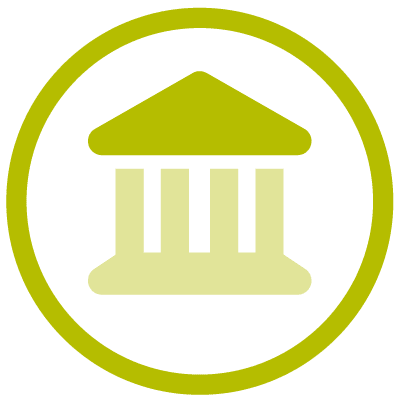 icon of a building, possibly the supreme court building, to show that ethics is one of the top 10 hot leadership topics for 2022