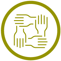 Four hands united to symbolize diversity, identified as one of the 10 hot leadership topics for 2023.