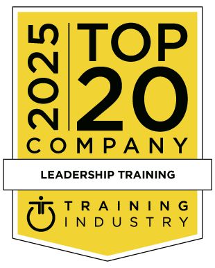 Training Industry badge to show DDI is one of the Top 20 Leadership Training Companies for 2025