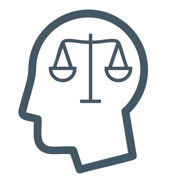 icon of a head with a scale inside to show that a learning agility best practice is emotional regulation