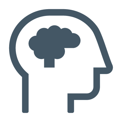 icon of brain in a head