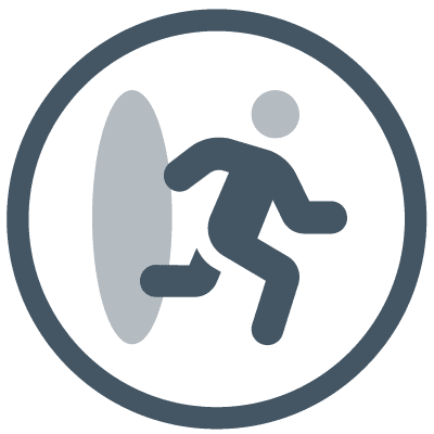 icon of a person leaving out of a door to show this top 10 hot leadership topic for 2022 is about the Great Resignation 