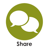 icon of two conversation bubbles to show this section is talking about the fourth of the key principles in a crisis: share thoughts, feelings, and rationale to build trust