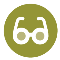 A pair of glasses to highlight the importance of self-examination during middle manager development. 