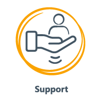 Support Icon, Hand Holding a Person