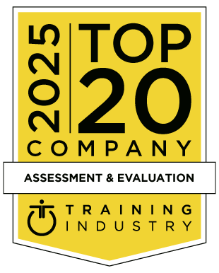 2025 Training Industry Top 20 Assessment and Evaluation Companies badge