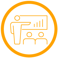 One person teaching two others to symbolize the new learning imperative, identified as one of the 10 hot leadership topics for 2023.