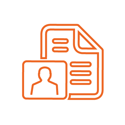 illustration of a microlearning icon (sheet with a person icon overlaid) to show that microlearning is among the tools for blended learning strategies