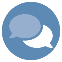 two conversation bubbles to show that one essential element of a positive candidate experience is communication