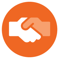 hands shaking to show that one essential element of a positive candidate experience is empathy