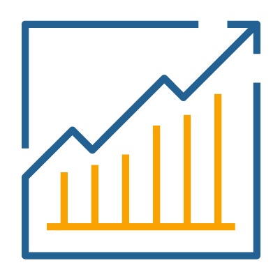 generic bar graph showing positive upward trend