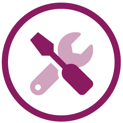 icon of two tools (a wrench and a screwdriver) to show this top 10 hot leadership topic for 2022 is about reskilling 