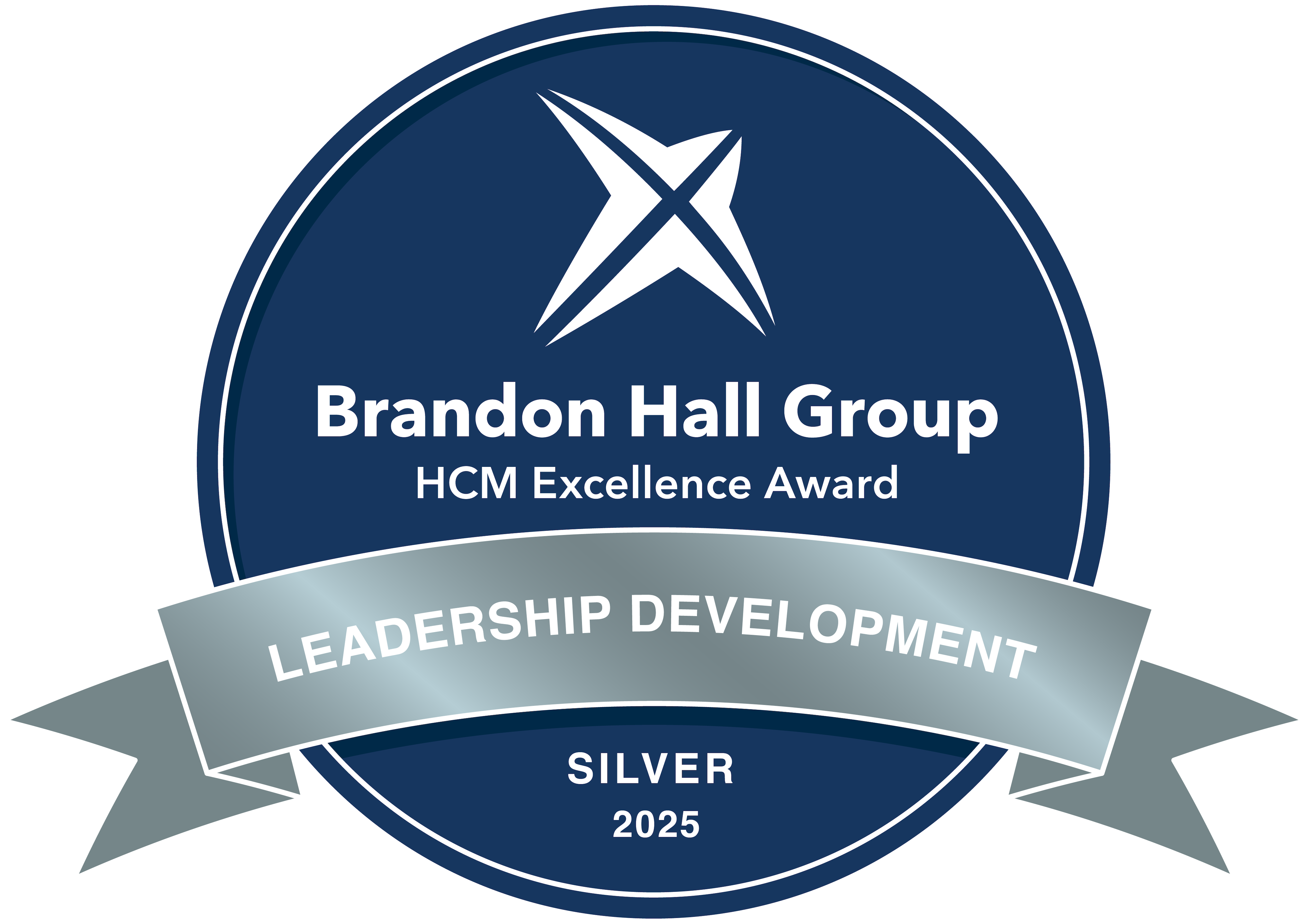 Brandon Hall Group HCM Excellence Award 2025 Leadership Development award silver badge