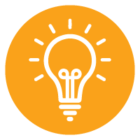 lightblub icon to show an idea network is one type of network every woman leader needs