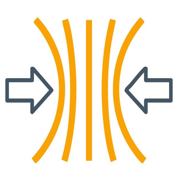 icon of a set of arrows pushing in on what looks to be a tree trunk to show that purpose-driven leaders are resilient amid setbacks