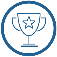 A trophy to symbolize "power skills," identified as one of the 10 hot leadership topics for 2023.