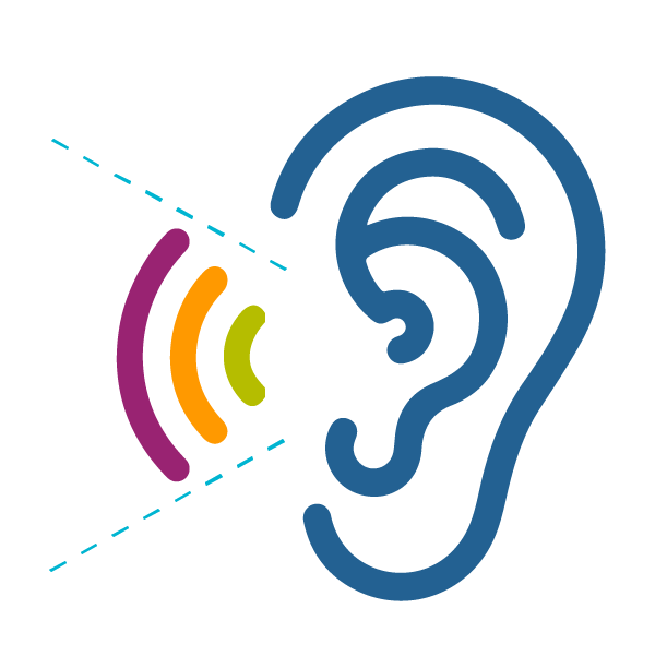 ear with colorful sound waves coming from it for cultural allies in how to be an ally in the workplace