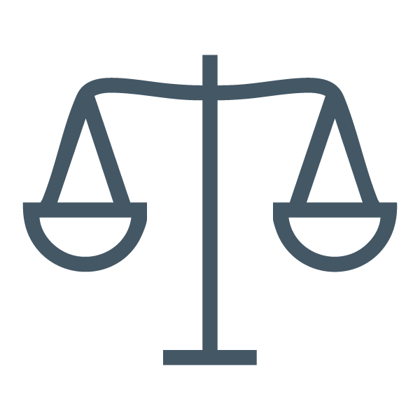 icon of a scale shows that responsible AI in learning and development is fair and unbiased