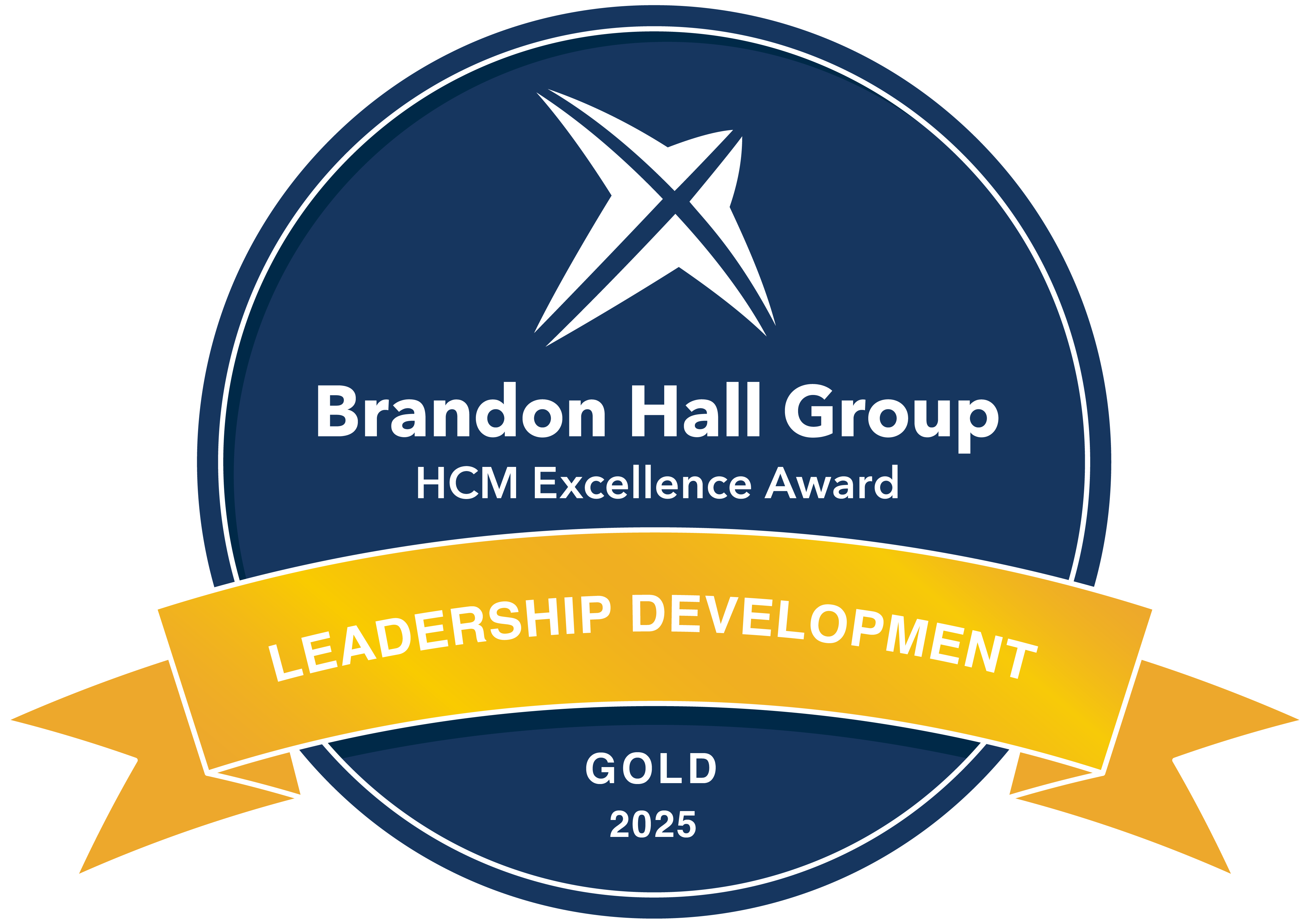 Brandon Hall Group HCM Excellence Award 2025 Leadership Development award gold badge