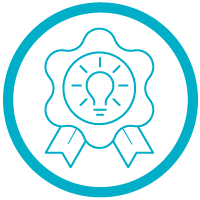 A lightbulb to symbolize innovation, identified as one of the 10 hot leadership topics for 2023.