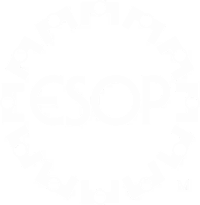 Logo featuring the text 'ESOP' surrounded by a circular design.