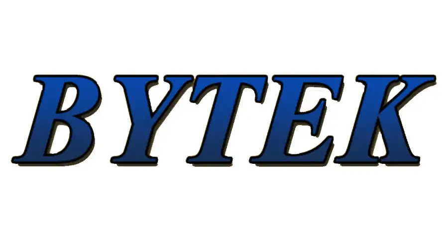 The word 'BYTEK' displayed in bold blue letters.