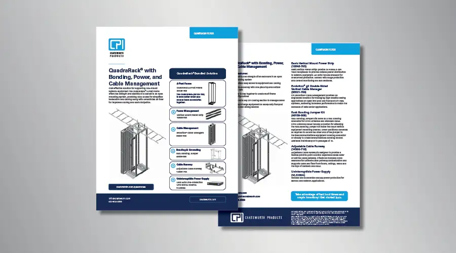 QuadraRack® Bundled Solution Brochure with Bonding, Power, and Cable Management
