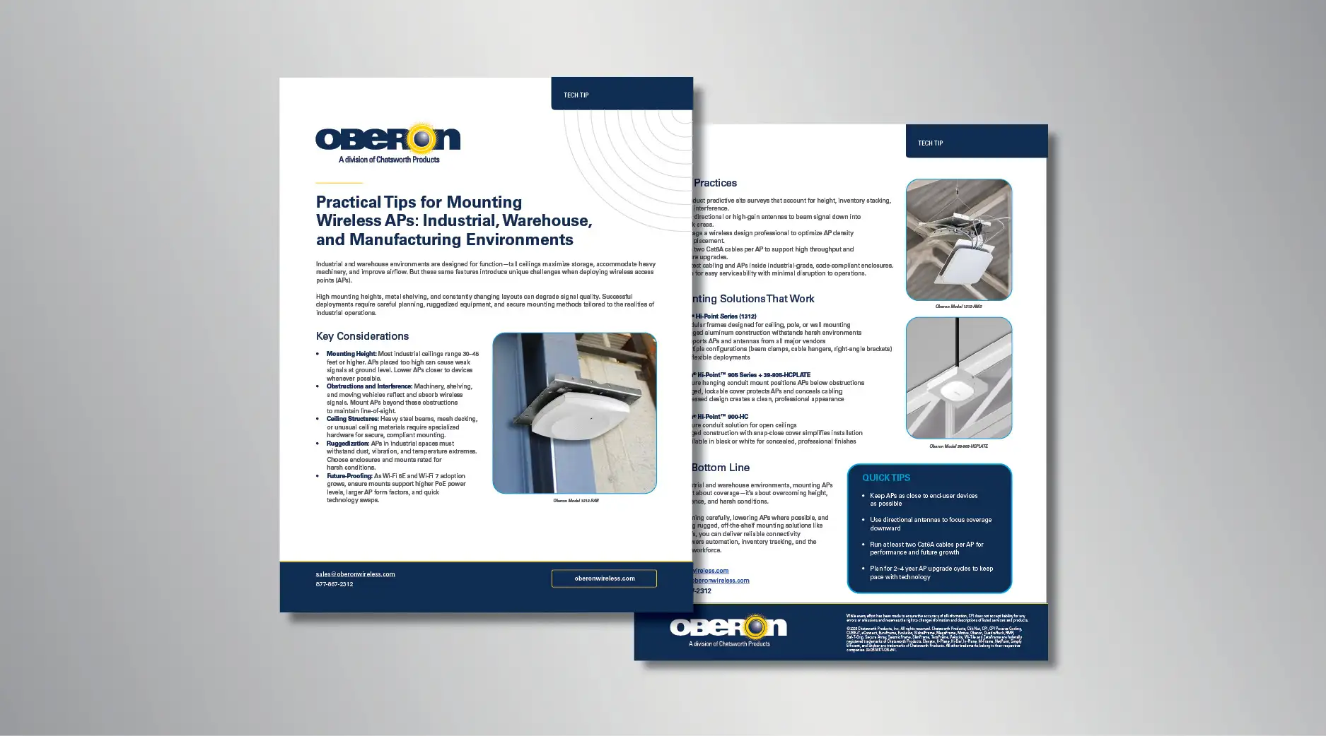 Practical Tips for Mounting Wireless APs: Industrial, Warehouse,and Manufacturing Environments