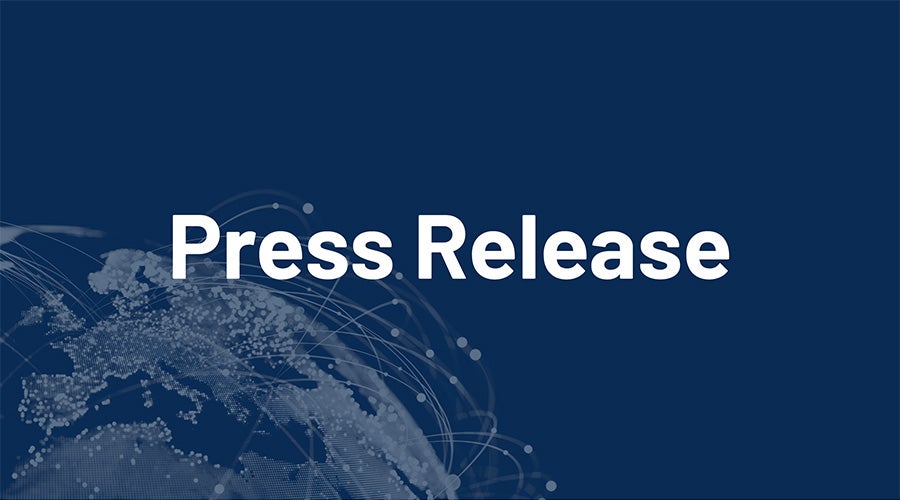 Text reads 'Press Release' on a blue background with a globe design.