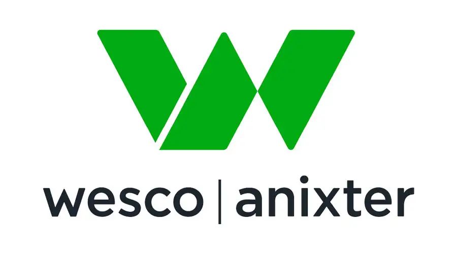 Wesco Anixter logo with green and black text.