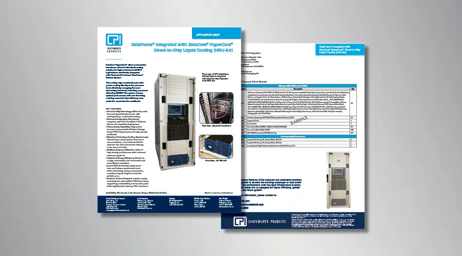 ZetaFrame® Integrated with ZutaCore® HyperCool® Direct-to-Chip Liquid Cooling (HRU-Air)